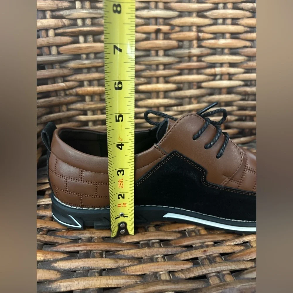 Gatsby Oxford Shoes Men's Size 49 US 14.5 Derby Orthopedic Comfort Brown Black